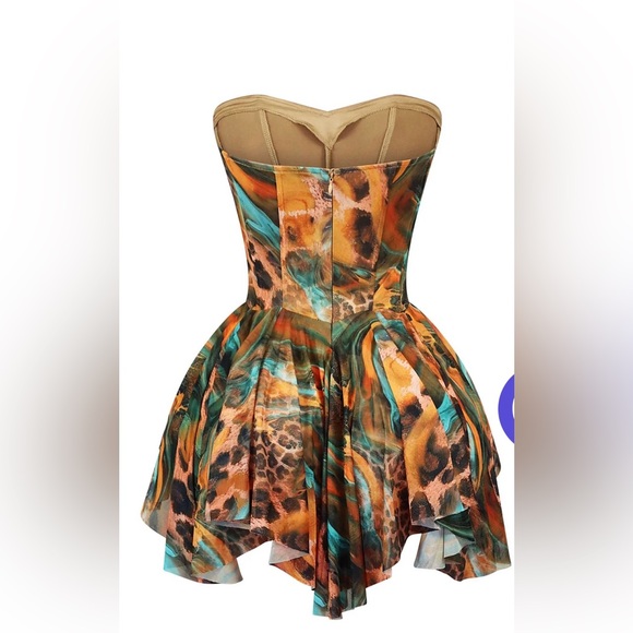 Ruthless Mesh Pleated Corset Mini Dress - Picture 2 of 5